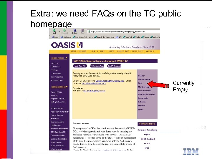 Extra: we need FAQs on the TC public homepage Currently Empty 