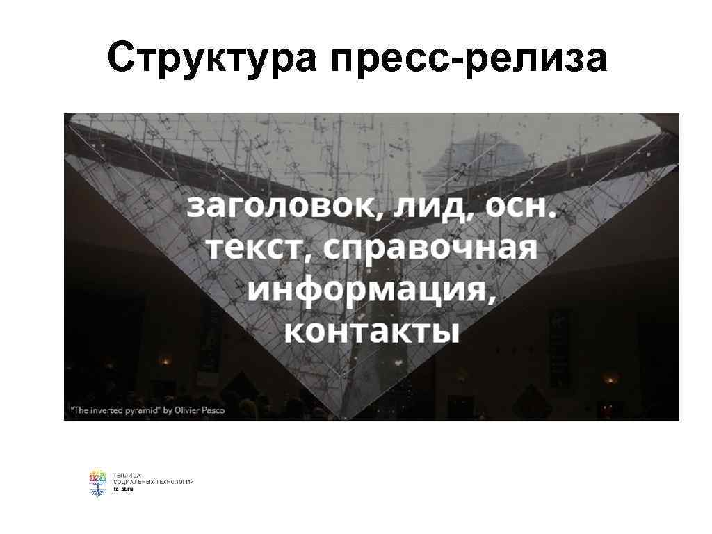 Структура пресс-релиза 