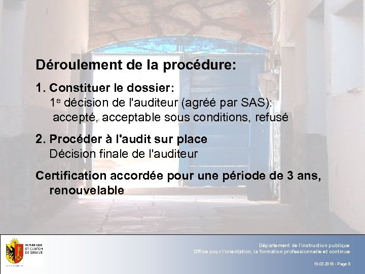 Déroulement de la procédure: Texte § 1. Constituer le dossier: Texte à puce 1