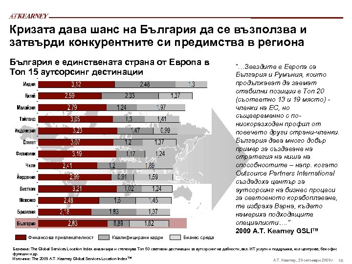 Кризата дава шанс на България да се възползва и затвърди конкурентните си предимства в