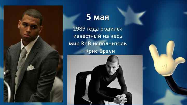 5 мая 1989 года родился известный на весь мир Rn. B исполнитель – Крис