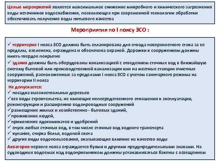 План мероприятий по сохранению водных объектов