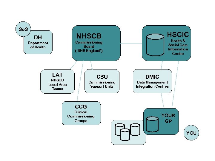 So. S NHSCB DH Commissioning Board (‘NHS England’) Department of Health LAT HSCIC £