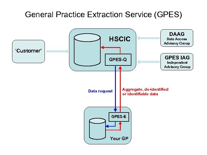 General Practice Extraction Service (GPES) HSCIC DAAG Data Access Advisory Group ‘Customer’ GPES-Q Data
