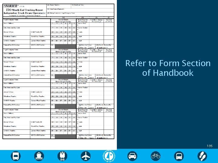 Refer to Form Section of Handbook 135 