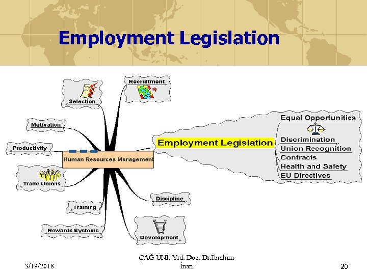 Employment Legislation 3/19/2018 ÇAĞ ÜNİ. Yrd. Doç. Dr. İbrahim İnan 20 