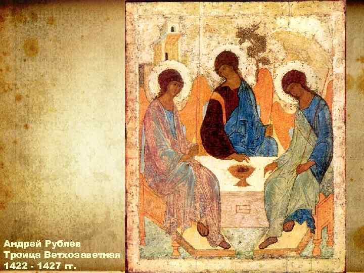 Андрей Рублев Троица Ветхозаветная 1422 - 1427 гг. 