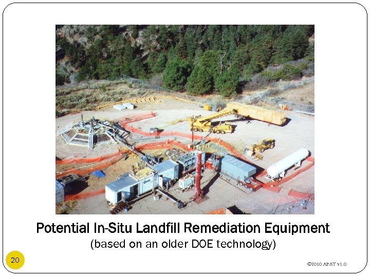 Potential In-Situ Landfill Remediation Equipment (based on an older DOE technology) 20 © 2010