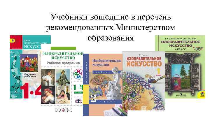 Учебники вошедшие в перечень рекомендованных Министерством образования 
