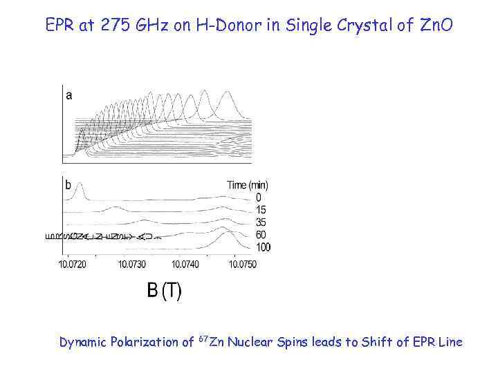 EPR at 275 GHz on H-Donor in Single Crystal of Zn. O Dynamic Polarization