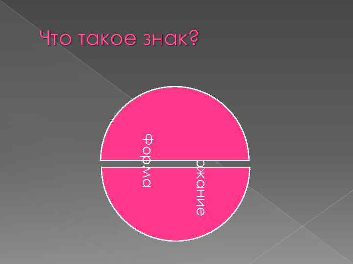 Что такое знак? Содержание Форма 