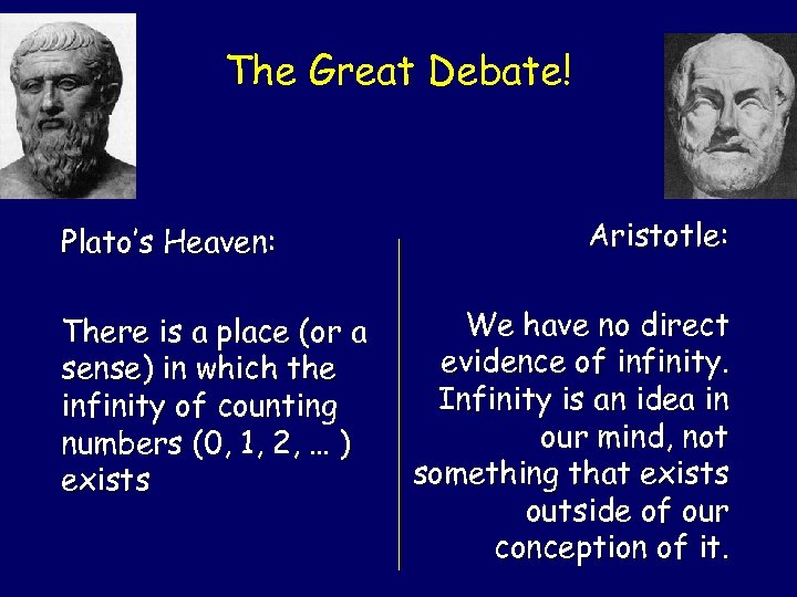 The Great Debate! Plato’s Heaven: There is a place (or a sense) in which