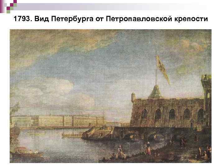 1793. Вид Петербурга от Петропавловской крепости 