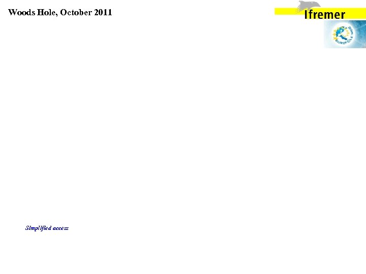 Woods Hole, October 2011 Simplified access 