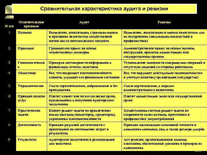 Характеристика аудиторской деятельности