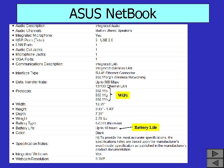 ASUS Net. Book Wi. Fi Battery Life 28 