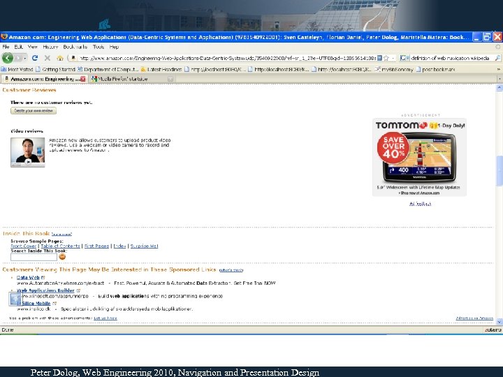 Peter Dolog, Web Engineering 2010, Navigation and Presentation Design 