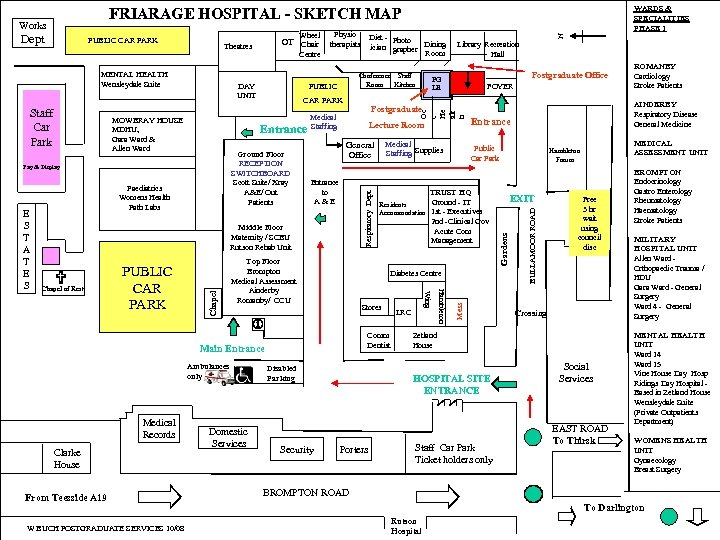 Centre Conference Staff Room Kitchen PUBLIC CAR PARK Pay & Display Paediatrics Womens Health