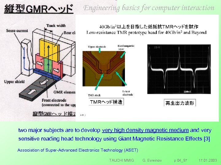 Engineering basics for computer interaction two major subjects are to develop very high density