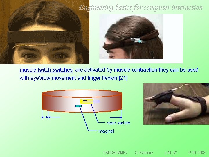 Engineering basics for computer interaction muscle twitch switches are activated by muscle contraction they