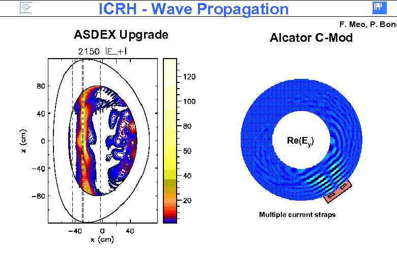 ICRH - Wave Propagation ASDEX Upgrade F. Meo, P. Bono Alcator C-Mod Re(Ey) Multiple