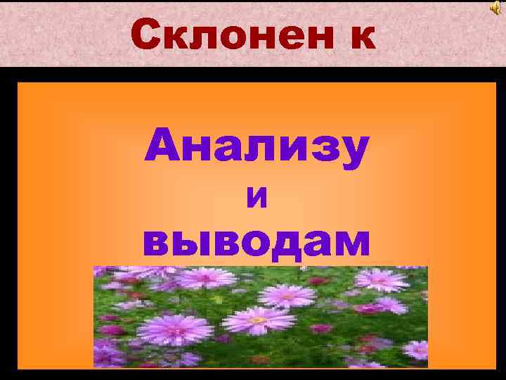Склонен к Анализу И выводам 