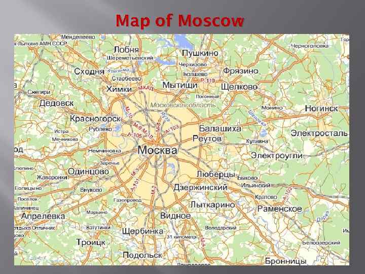 Map of Moscow : 