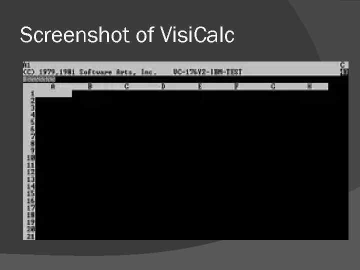 Screenshot of Visi. Calc 