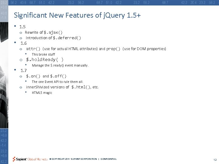 Significant New Features of j. Query 1. 5+ • • 1. 5 o Rewrite