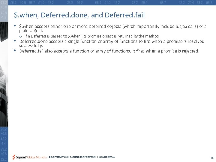 $. when, Deferred. done, and Deferred. fail • • • $. when accepts either