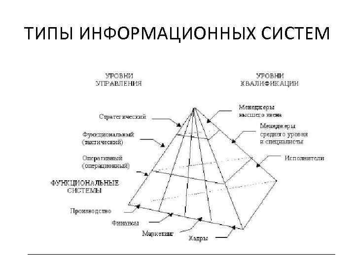 ТИПЫ ИНФОРМАЦИОННЫХ СИСТЕМ 