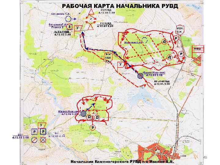 Рабочая карта командира образец