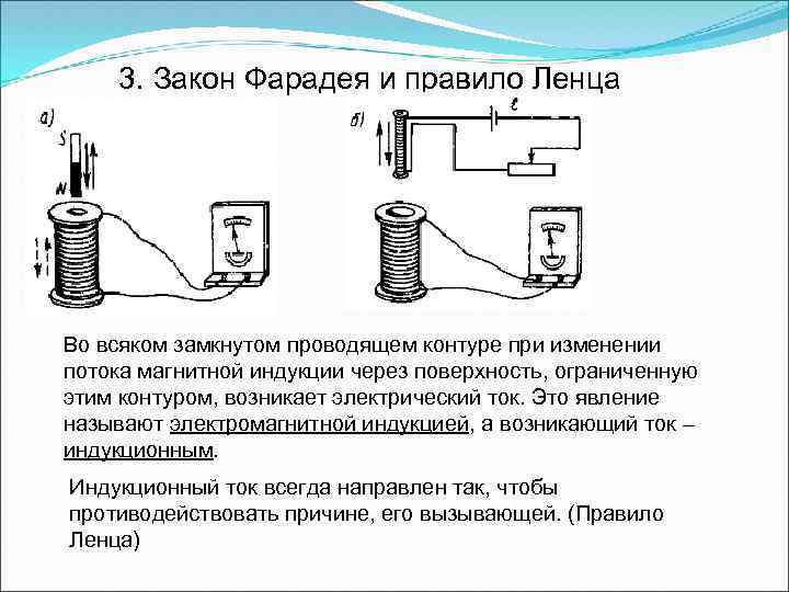 На рисунке показаны различные ситуации в которых наблюдается явление электромагнитной индукции