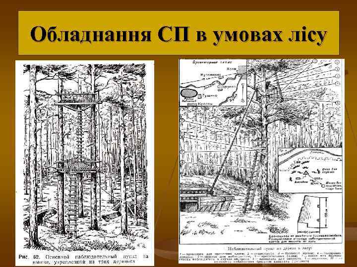Обладнання СП в умовах лісу 