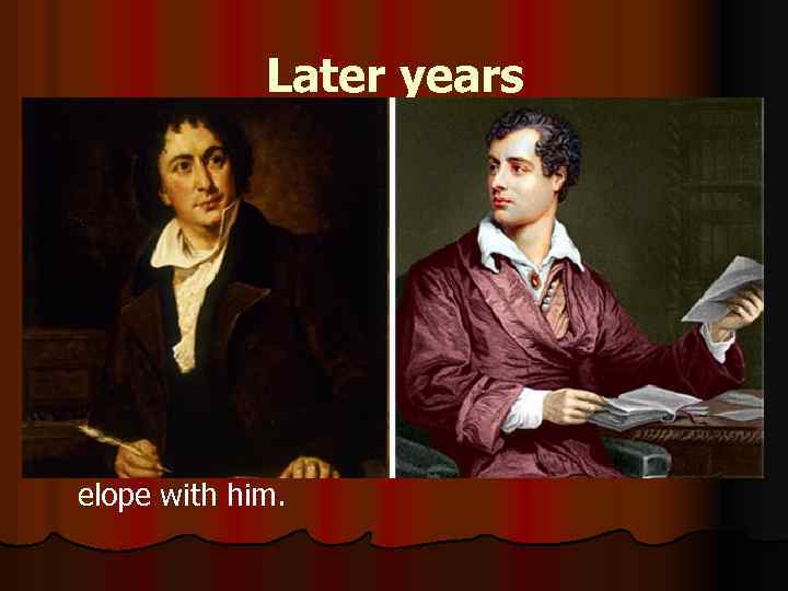 Later years l In 1817, he journeyed to Rome. On returning to Venice, he