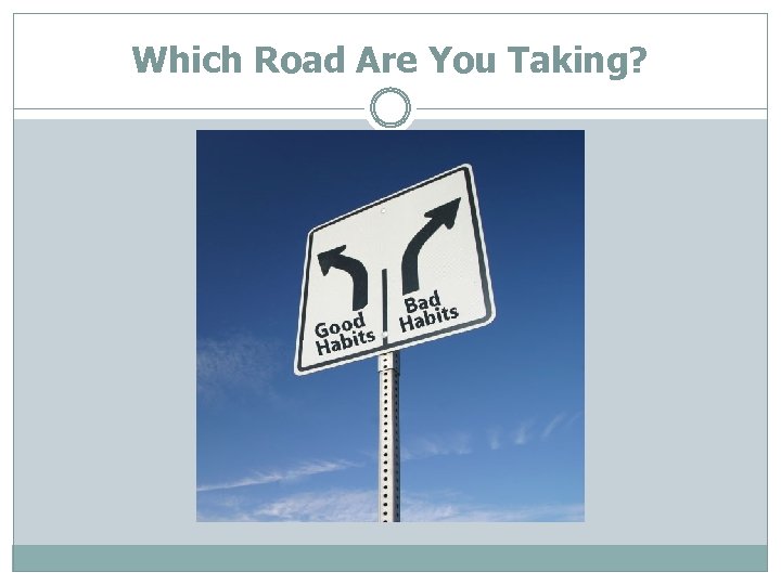 Which Road Are You Taking? 
