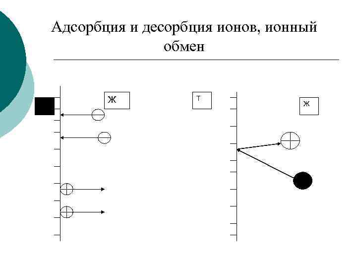 Адсорбция и десорбция ионов, ионный обмен Т Ж 