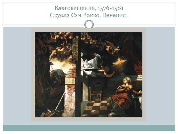 Благовещение, 1576 -1581 Скуола Сан Рокко, Венеция. 
