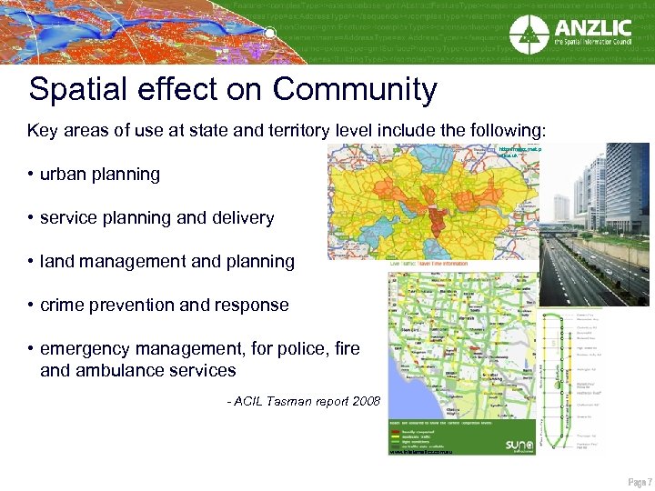 Spatial effect on Community Key areas of use at state and territory level include