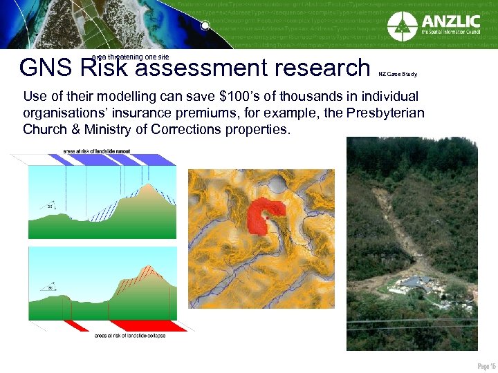 area threatening one site GNS Risk assessment research NZ Case Study Use of their