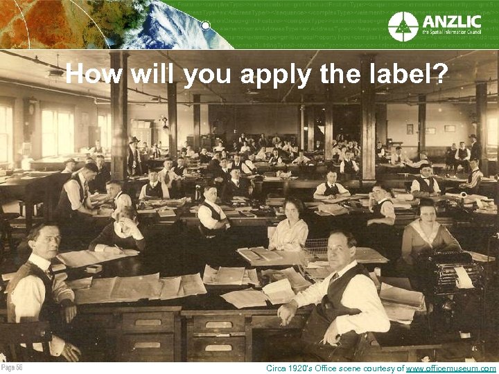 How will you apply the label? Circa 1920’s Office scene courtesy of www. officemuseum.