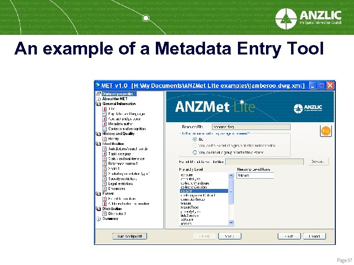 An example of a Metadata Entry Tool 