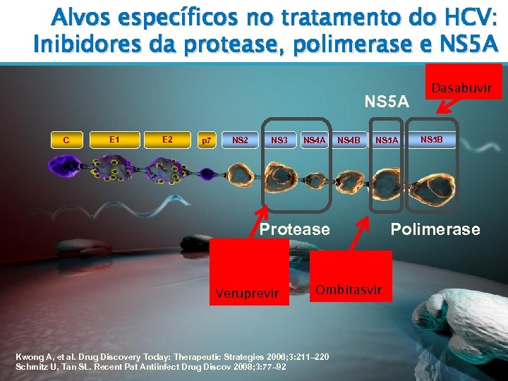 Alvos específicos no tratamento do HCV: Inibidores da protease, polimerase e NS 5 A