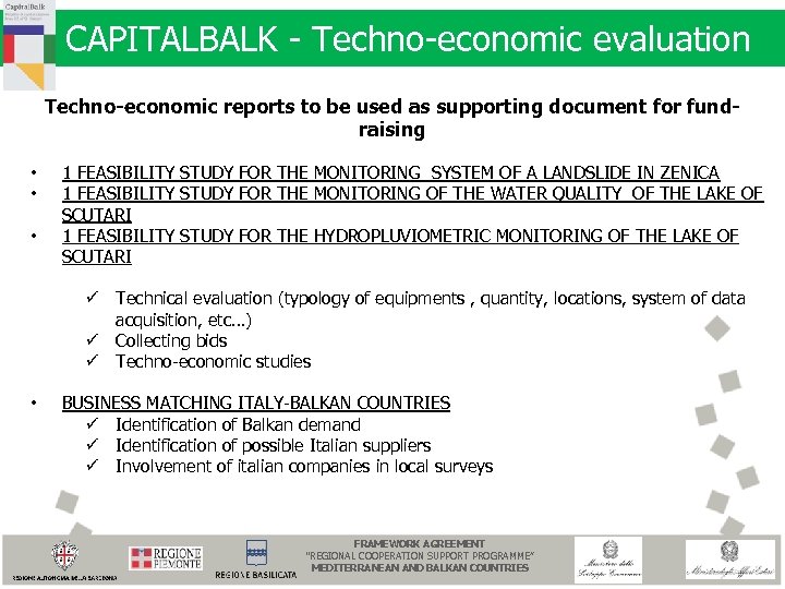  CAPITALBALK - Techno-economic evaluation Techno-economic reports to be used as supporting document for