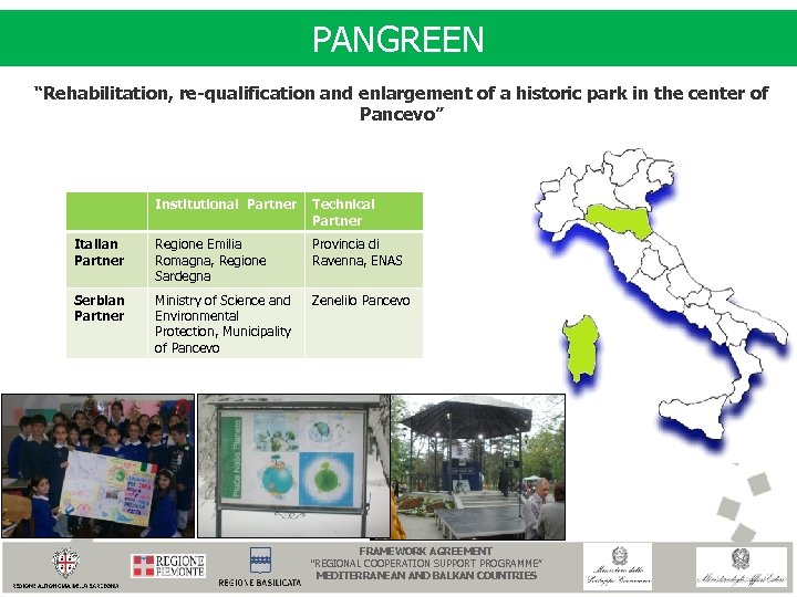 PANGREEN “Rehabilitation, re-qualification and enlargement of a historic park in the center of Pancevo”