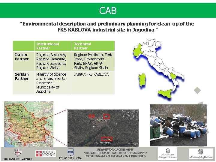 CAB “Environmental description and preliminary planning for clean-up of the FKS KABLOVA industrial site