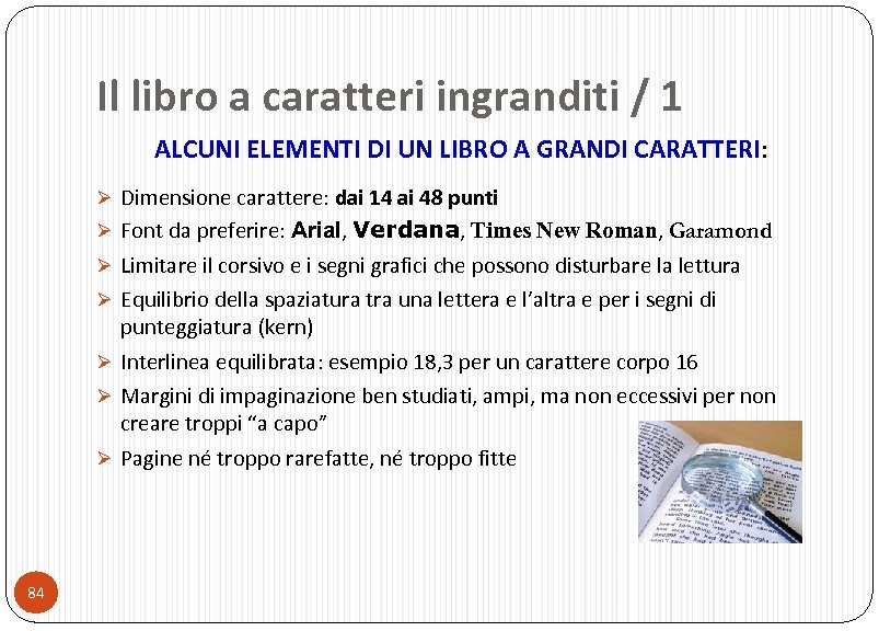 Il libro a caratteri ingranditi / 1 ALCUNI ELEMENTI DI UN LIBRO A GRANDI
