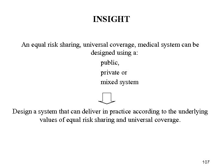 INSIGHT An equal risk sharing, universal coverage, medical system can be designed using a: