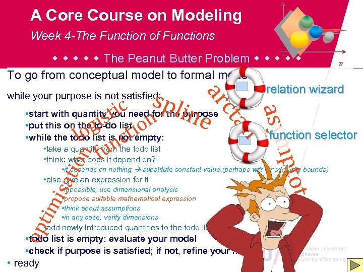A Core Course on Modeling Week 4 -The Function of Functions The Peanut Butter