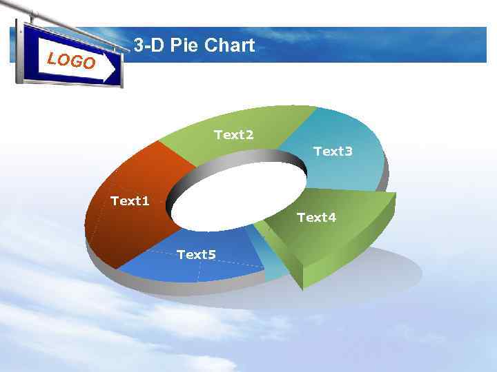 LOGO 3 -D Pie Chart Text 2 Text 3 Text 1 Text 4 Text